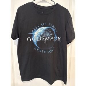 Godsmack Best of Times World Tour T Shirt Black Size Large Concert Band Tee